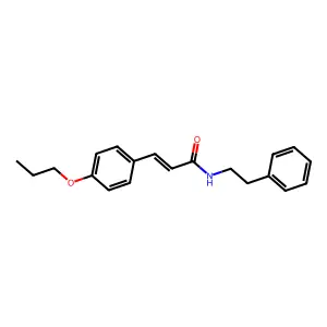 (E)-N-phenethyl-3-(4-propoxyphenyl)acrylamide structure