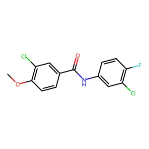 3-chloro-N-(3-chloro-4-fluorophenyl)-4-methoxybenzamide structure