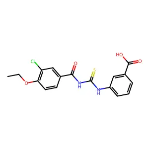 3-[(3-Chloro-4-ethoxybenzoyl)carbamothioylamino]benzoic acid structure