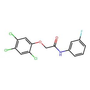 N-(3-fluorophenyl)-2-(2,4,5-trichlorophenoxy)acetamide structure