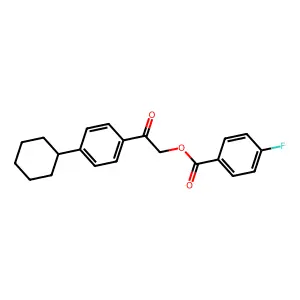 2-(4-Cyclohexylphenyl)-2-oxoethyl 4-fluorobenzoate structure
