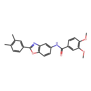 N-[2-(3,4-dimethylphenyl)-1,3-benzoxazol-5-yl]-3,4-dimethoxybenzamide structure