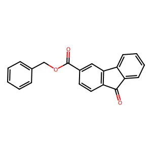 9-Oxo-3-fluorenecarboxylic acid (phenylmethyl) ester structure