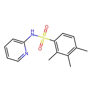 2,3,4-trimethyl-N-pyridin-2-ylbenzenesulfonamide structure