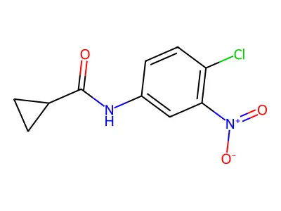 N-(4-chloro-3-nitrophenyl)cyclopropanecarboxamide structure