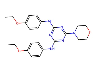 N2,N4-Bis(4-ethoxyphenyl)-6-(morpholin-4-YL)-1,3,5-triazine-2,4-diamine structure