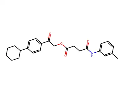2-(4-Cyclohexylphenyl)-2-oxoethyl 4-oxo-4-(3-toluidino)butanoate structure