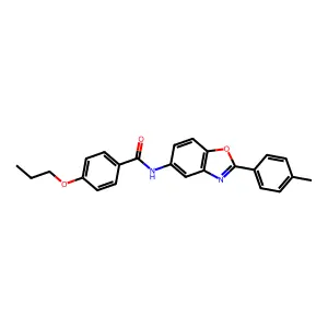 N-[2-(4-methylphenyl)-1,3-benzoxazol-5-yl]-4-propoxybenzamide structure
