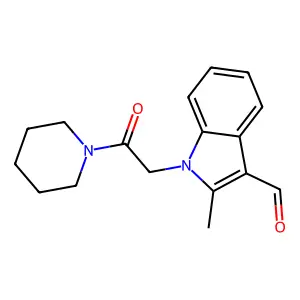 2-Methyl-1-(2-oxo-2-piperidin-1-yl-ethyl)-1H-indole-3-carbaldehyde structure