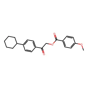 2-(4-Cyclohexylphenyl)-2-oxoethyl 4-methoxybenzoate structure