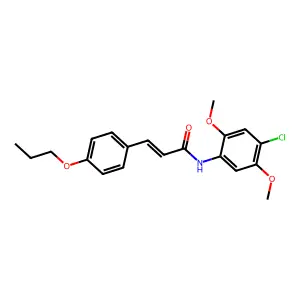(2E)-N-(4-chloro-2,5-dimethoxyphenyl)-3-(4-propoxyphenyl)prop-2-enamide structure