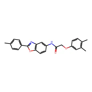 2-(3,4-dimethylphenoxy)-N-[2-(4-methylphenyl)-1,3-benzoxazol-5-yl]acetamide structure