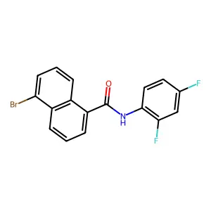 5-bromo-N-(2,4-difluorophenyl)naphthalene-1-carboxamide structure