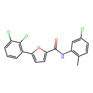N-(5-chloro-2-methylphenyl)-5-(2,3-dichlorophenyl)furan-2-carboxamide structure