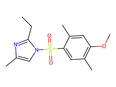 2-ethyl-1-(4-methoxy-2,5-dimethylbenzenesulfonyl)-4-methyl-1H-imidazole structure