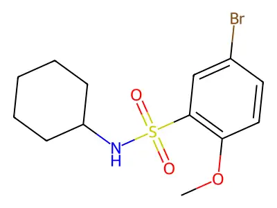 5-bromo-N-cyclohexyl-2-methoxybenzenesulfonamide structure