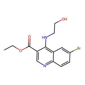 Ethyl 6-bromo-4-[(2-hydroxyethyl)amino]quinoline-3-carboxylate structure