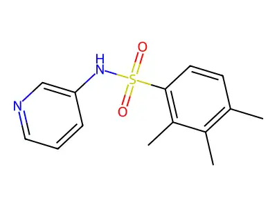 2,3,4-trimethyl-N-(3-pyridinyl)benzenesulfonamide structure