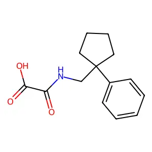 Oxo{[(1-phenylcyclopentyl)methyl]amino}acetic acid structure