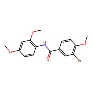 3-bromo-N-(2,4-dimethoxyphenyl)-4-methoxybenzamide structure