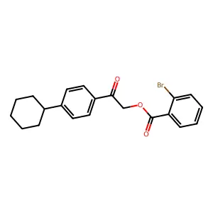 2-(4-Cyclohexylphenyl)-2-oxoethyl 2-bromobenzoate structure