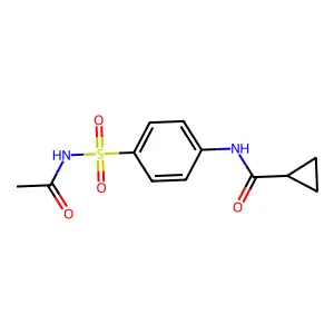 N-[4-(acetylsulfamoyl)phenyl]cyclopropanecarboxamide structure