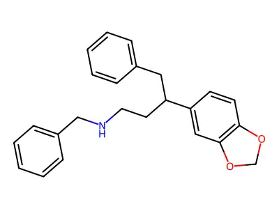 3-(1,3-benzodioxol-5-yl)-N-benzyl-4-phenylbutan-1-amine structure