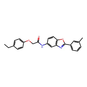 2-(4-ethylphenoxy)-N-[2-(3-methylphenyl)-1,3-benzoxazol-5-yl]acetamide structure