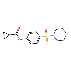 N-(4-morpholin-4-ylsulfonylphenyl)cyclopropanecarboxamide structure