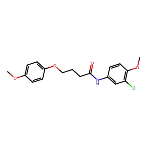 N-(3-chloro-4-methoxyphenyl)-4-(4-methoxyphenoxy)butanamide structure
