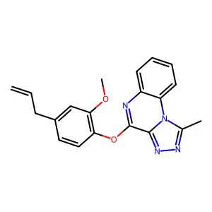 4-(2-Methoxy-4-prop-2-enylphenoxy)-1-methyl-[1,2,4]triazolo[4,3-a]quinoxaline structure