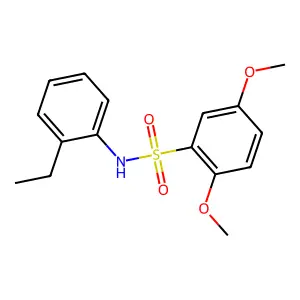 N-(2-ethylphenyl)-2,5-dimethoxybenzenesulfonamide structure