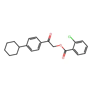 2-(4-Cyclohexylphenyl)-2-oxoethyl 2-chlorobenzoate structure