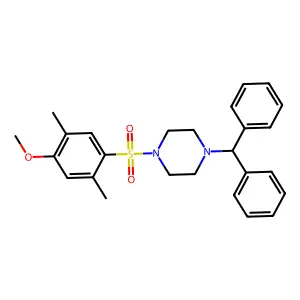 1-(Diphenylmethyl)-4-(4-methoxy-2,5-dimethylbenzenesulfonyl)piperazine structure