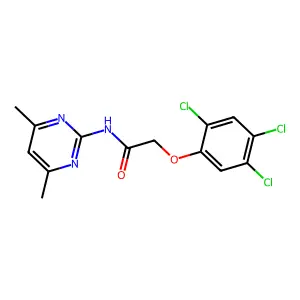 N-(4,6-dimethylpyrimidin-2-yl)-2-(2,4,5-trichlorophenoxy)acetamide structure