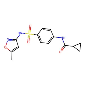 N-(4-{[(5-methyl-3-isoxazolyl)amino]sulfonyl}phenyl)cyclopropanecarboxamide structure
