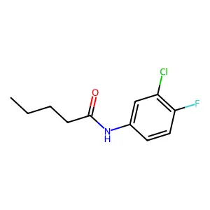 N-(3-chloro-4-fluorophenyl)pentanamide structure