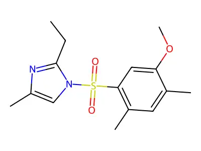2-Ethyl-1-(5-methoxy-2,4-dimethyl-benzenesulfonyl)-4-methyl-1H-imidazole structure