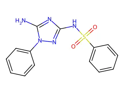 N-(5-amino-1-phenyl-1,2,4-triazol-3-yl)benzenesulfonamide structure