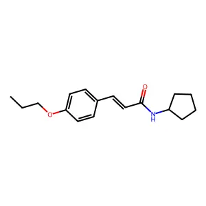 (E)-N-cyclopentyl-3-(4-propoxyphenyl)prop-2-enamide structure