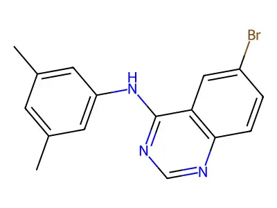 6-bromo-N-(3,5-dimethylphenyl)quinazolin-4-amine structure