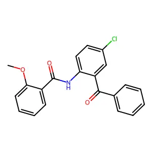 N-(2-benzoyl-4-chlorophenyl)-2-methoxybenzamide structure