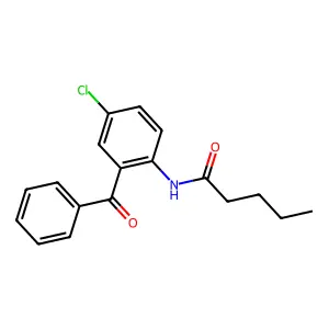 N-(2-benzoyl-4-chlorophenyl)pentanamide structure