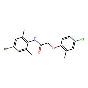 N-(4-bromo-2,6-dimethylphenyl)-2-(4-chloro-2-methylphenoxy)acetamide structure