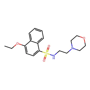 4-ethoxy-N-(2-morpholinoethyl)naphthalene-1-sulfonamide structure