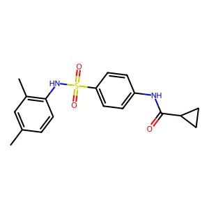 N-{4-[(2,4-dimethylanilino)sulfonyl]phenyl}cyclopropanecarboxamide structure