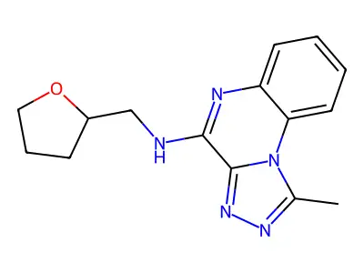 1-methyl-N-(tetrahydrofuran-2-ylmethyl)[1,2,4]triazolo[4,3-a]quinoxalin-4-amine structure