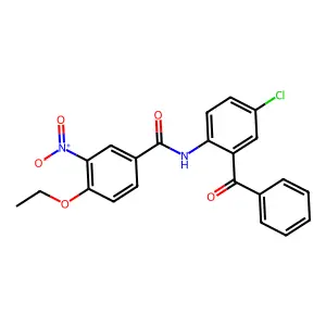 N-(2-benzoyl-4-chlorophenyl)-4-ethoxy-3-nitrobenzamide structure