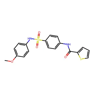 N-[4-[(4-methoxyphenyl)sulfamoyl]phenyl]thiophene-2-carboxamide structure