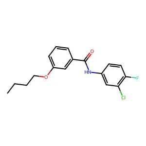 3-butoxy-N-(3-chloro-4-fluorophenyl)benzamide structure
